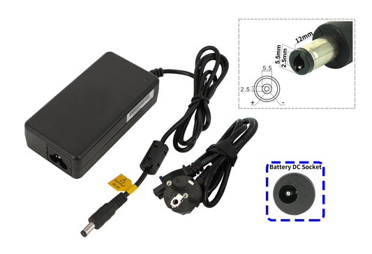 High-quality e-bike charger 24V 1.5A for batteries from Phylion (DC 5.5×2.5mm)