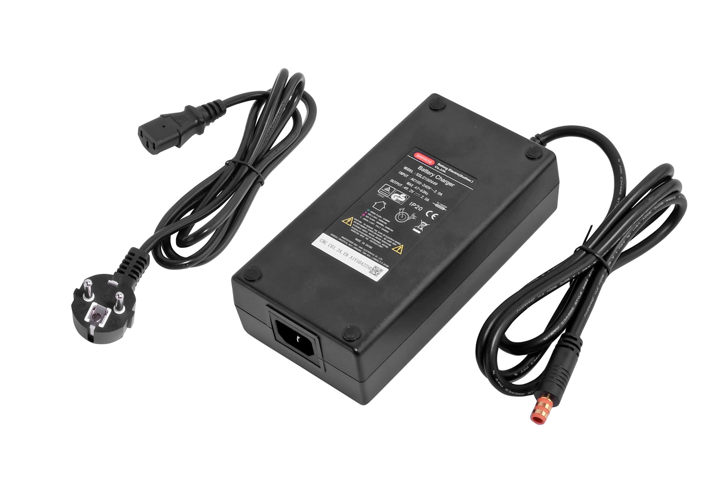 Original 49.2V/2A Bafang charger suitable for Bafang e-bike battery, with orange Bafang barrel connector