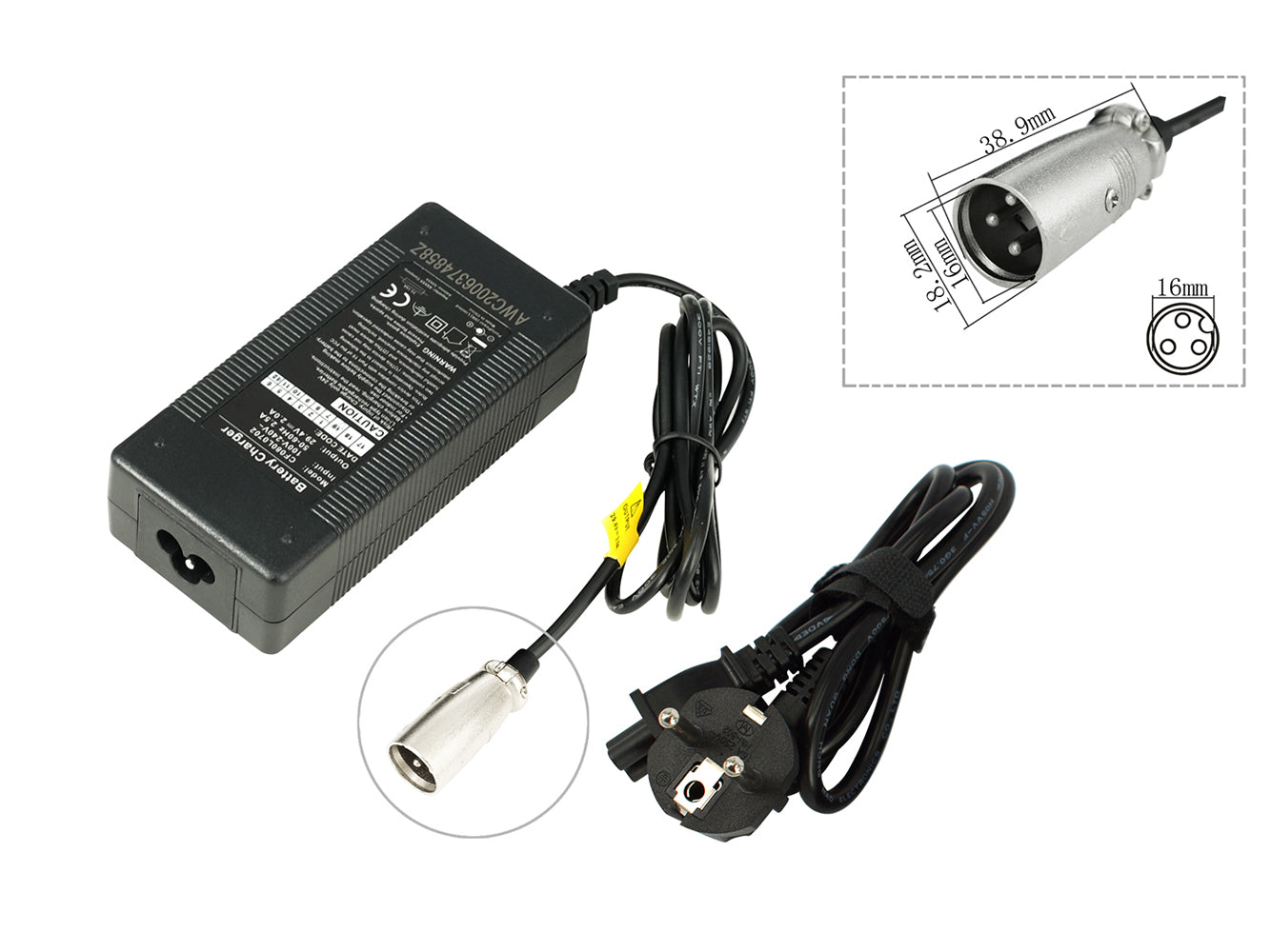 PowerSmart Li-Ion battery charger 29.4V - 2.0A (XLR 3-pin)