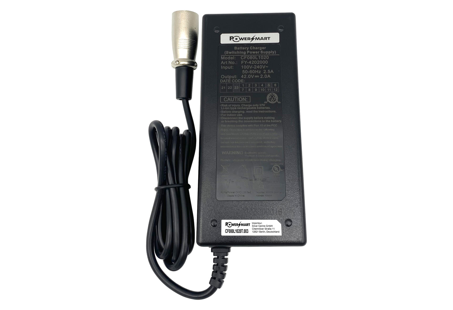 Charger for Prophete SideClick batteries 36V / 2A (XLR 3-pin)-1