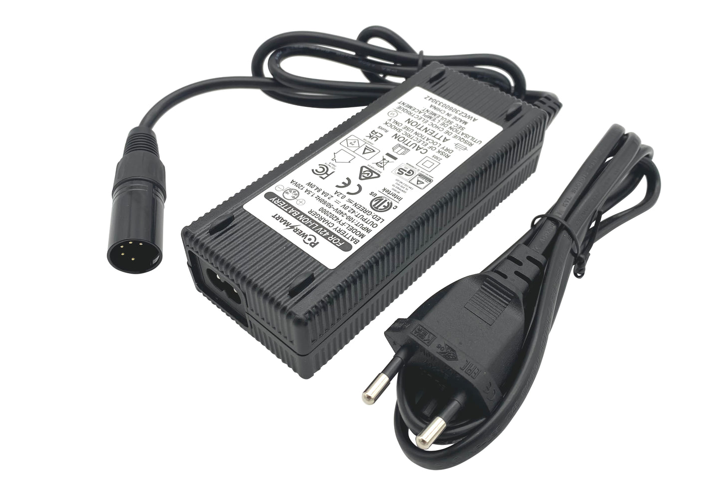 42V 2A Ebike Battery Charger for TranzX BL03, TranzX BL07