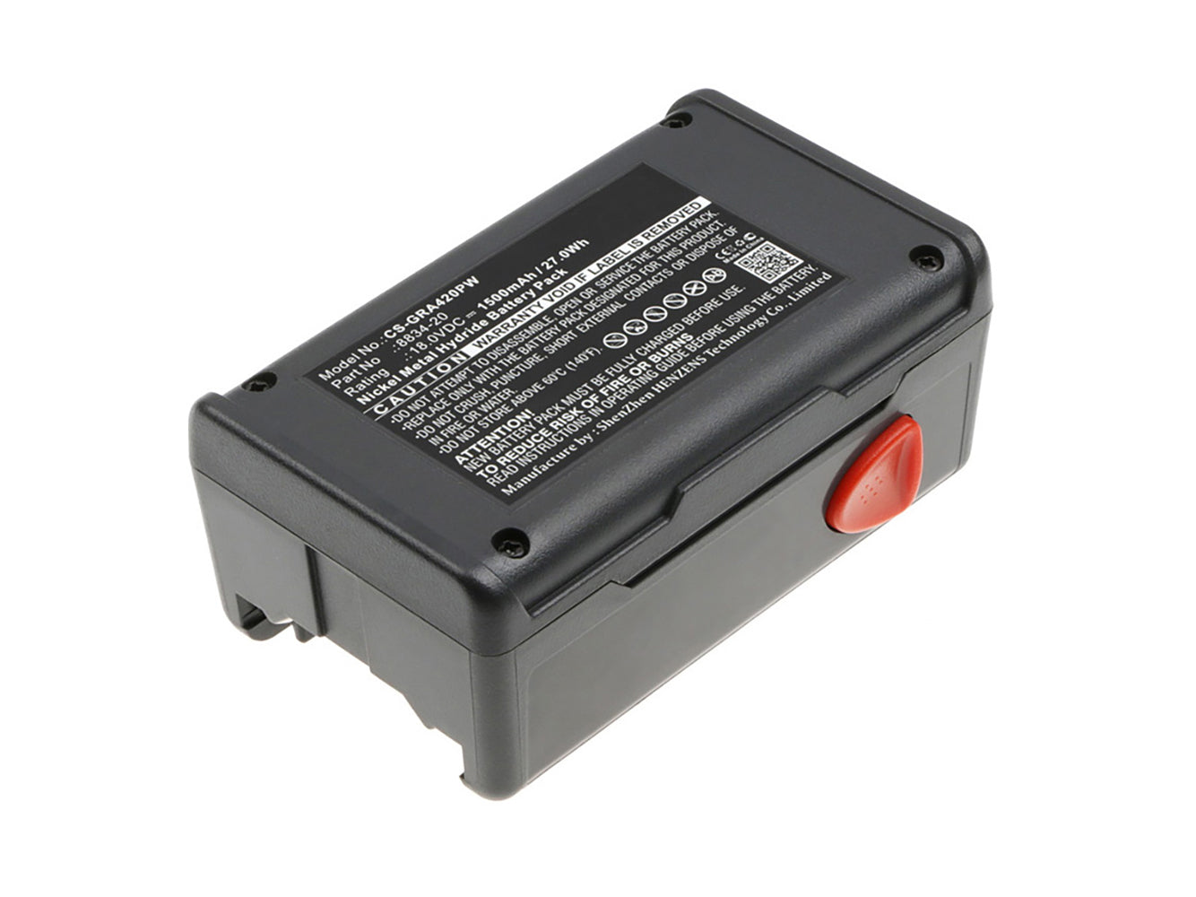 18V 1.5Ah Remplacement de batterie pour tondeuses à gazon Gardena 648844, 648872, EasyCut 42