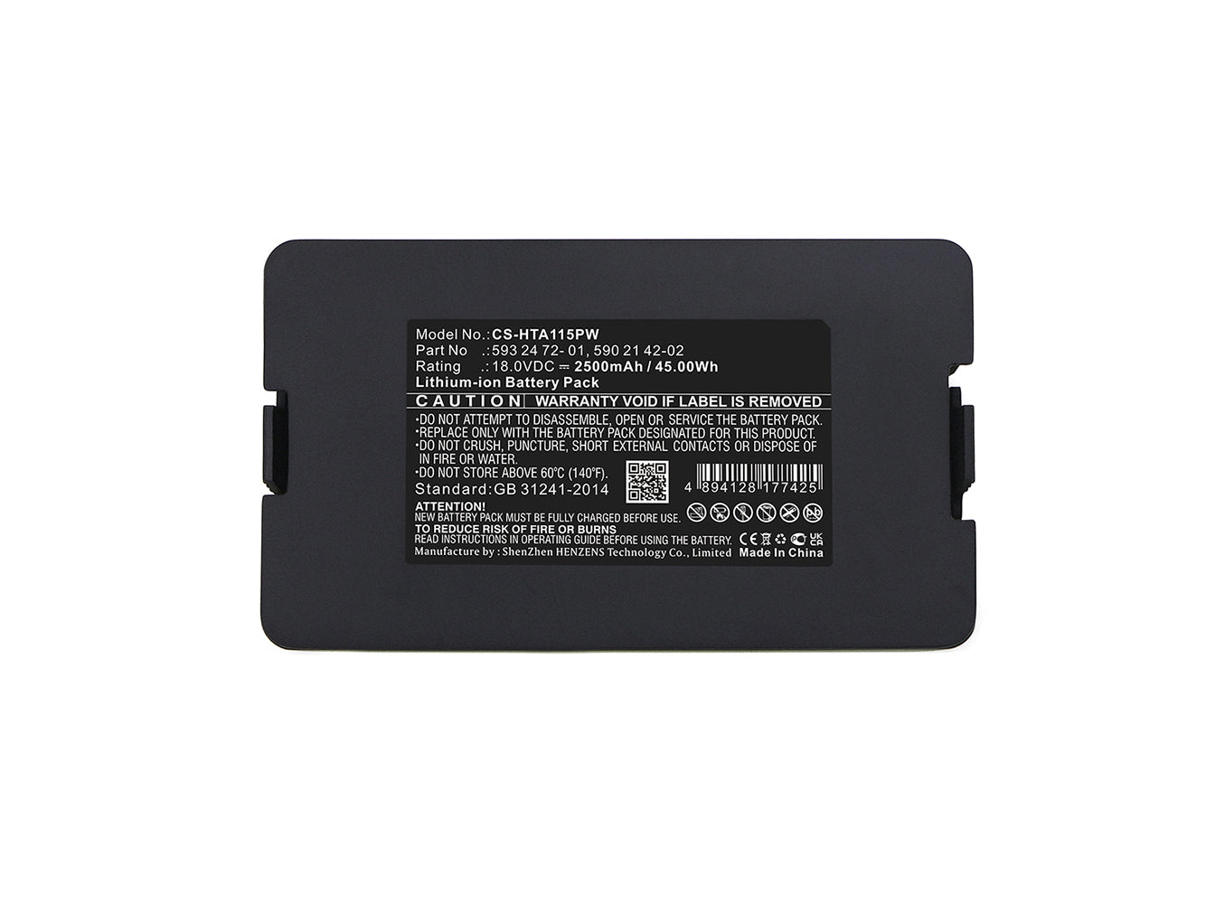 Remplacement de batterie pour tondeuses à gazon Husqvarna 5902142-04, 593 24 72-01