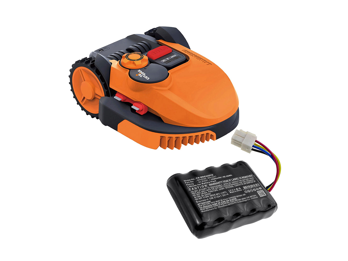 Batterie de rechange pour tondeuses à gazon Worx WA3230, 50032492, WA3231, 50032774