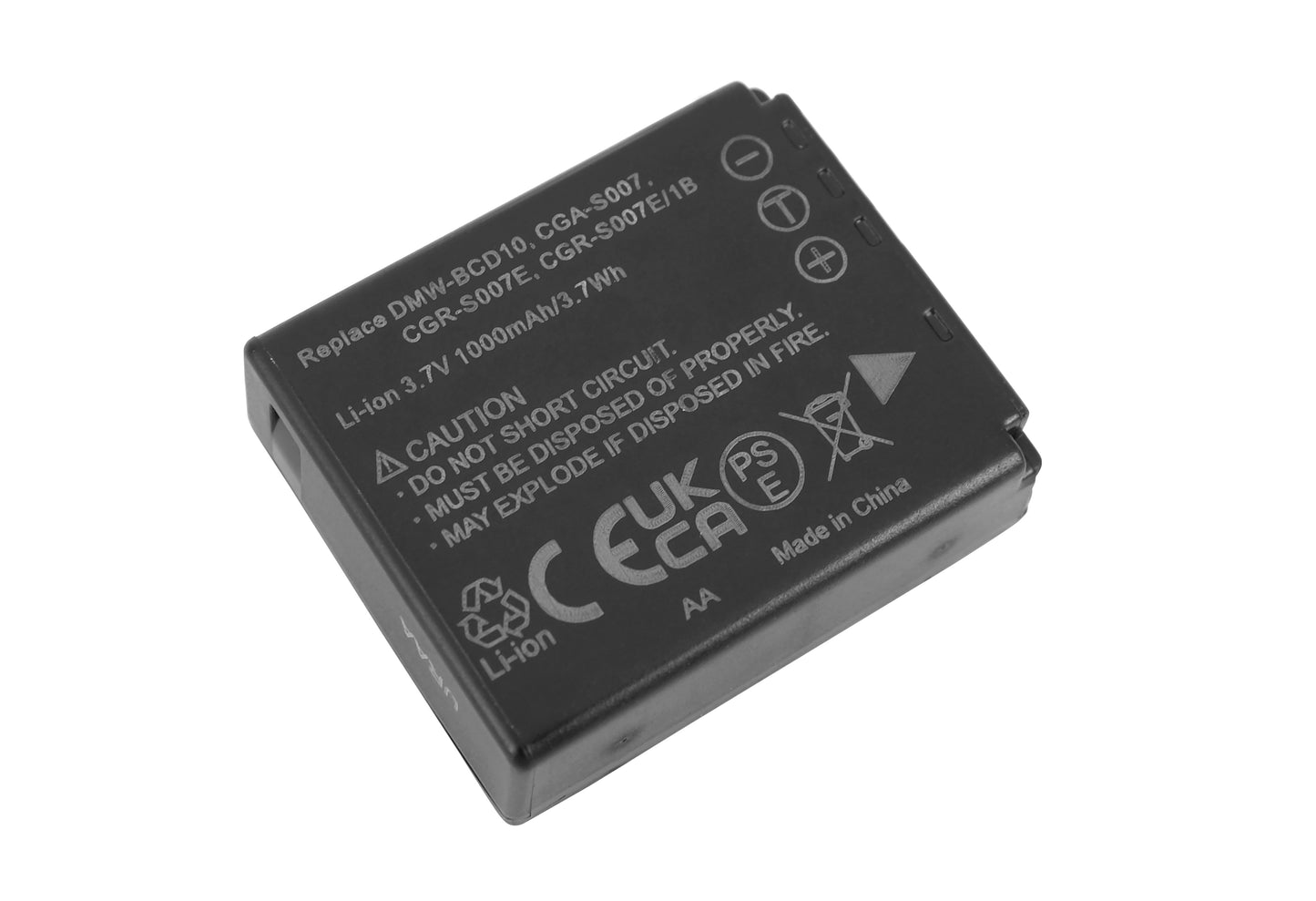 Digital Camera Battery Replacement for PANASONIC DMC-TZ4, DMC-TZ5, DMC-TZ11, DMC-TZ15, Lumix DMC-TZ4K, DMC-TZ4S, DMC-TZ5A, DMC-TZ5K, DMC-TZ5S, DMC-TZ11GK, DMC-TZ15GK, DMC-TZ50, DMC-TZ50S, PANASONIC Lumix DMC-TZ1, DMC-TZ2, DMC-TZ3 Series