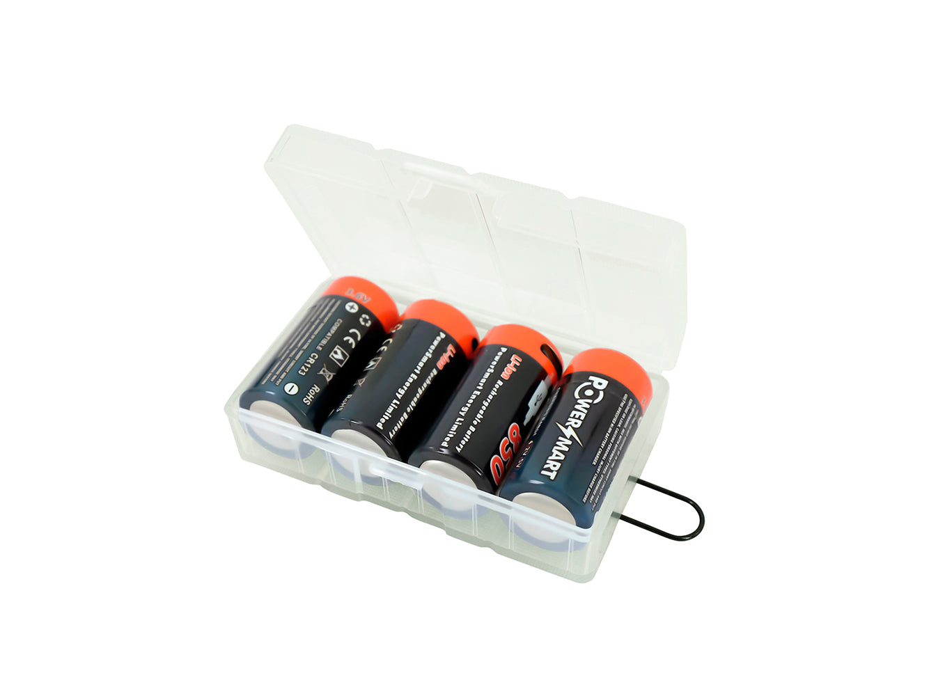 USB CR123 Li-ion Rechargeable Battery, 4-Pack 3.6V 850 mAh with Type C Port