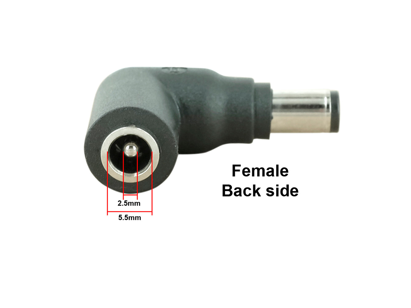 C13 DC Power Connector Plug Tip - 6.5 x 3.0mm Male Connector with 5.5 x 2.5mm Female Jack