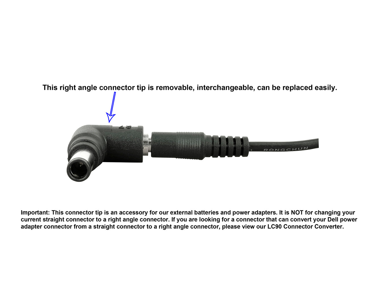 C27 DC Power Connector Tip (7.4 x 5.08mm) for Dell with Built-in Micro-Chip