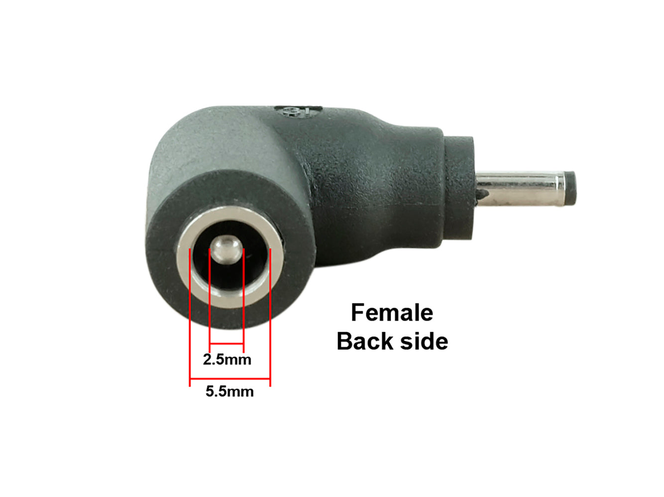 C31 Connector Tip - 3.0 x 1.1mm Male Connector to 5.5 x 2.5mm Female Jack