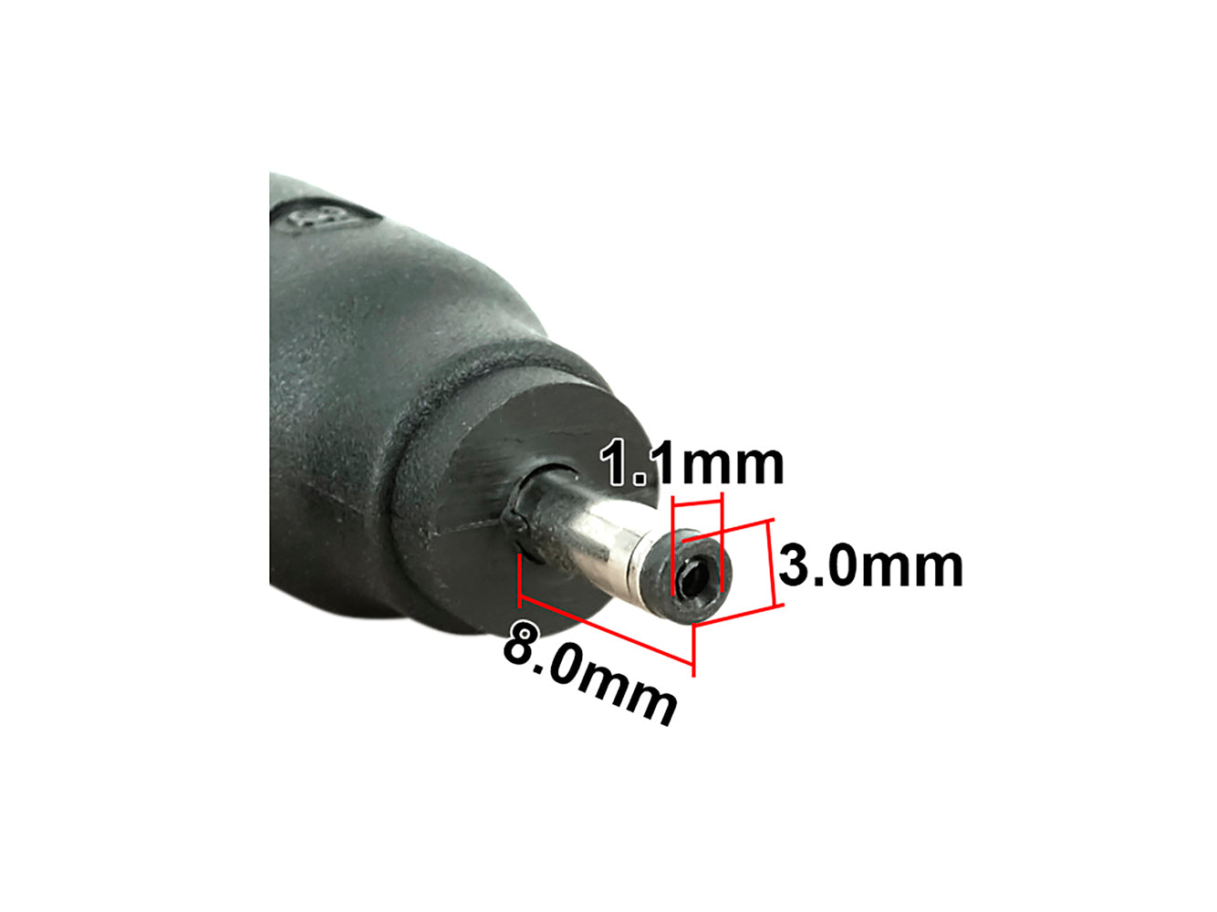 C31 Connector Tip - 3.0 x 1.1mm Male Connector to 5.5 x 2.5mm Female Jack