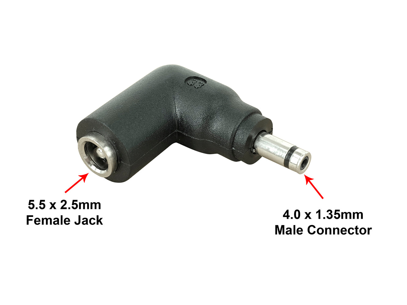 C33 Connector Tip - 4.0 x 1.35mm Male Plug to 5.5 x 2.5mm Female Jack