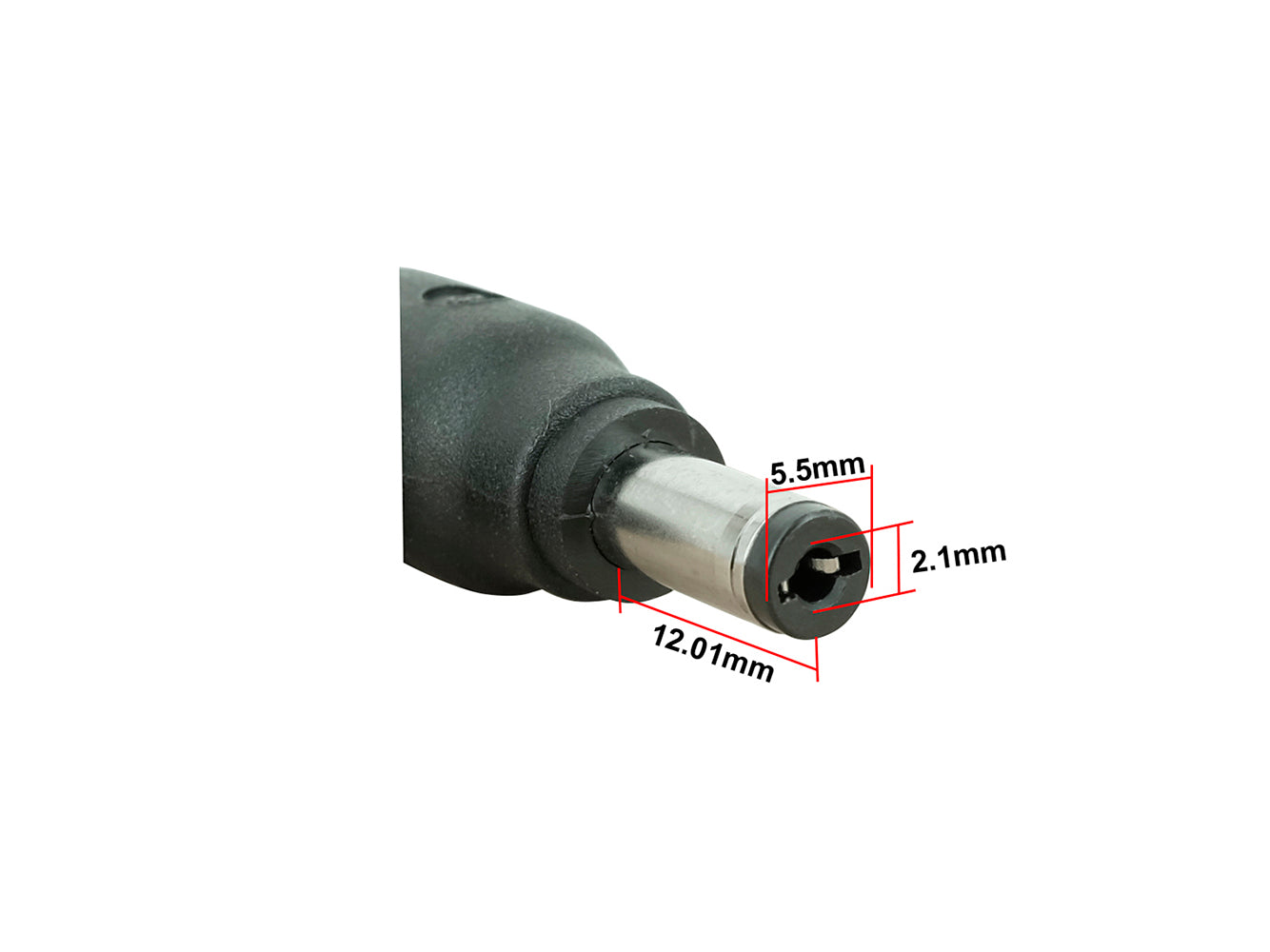 C3 Connector Tip - 5.5 x 2.1mm Male Barrel Connector with 5.5 x 2.5mm Female Jack