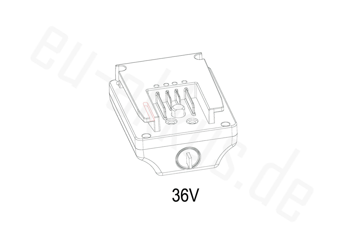 Multi-fit Welding Bracket for PowerSmart 36V ebike Battery LEB36HS91B