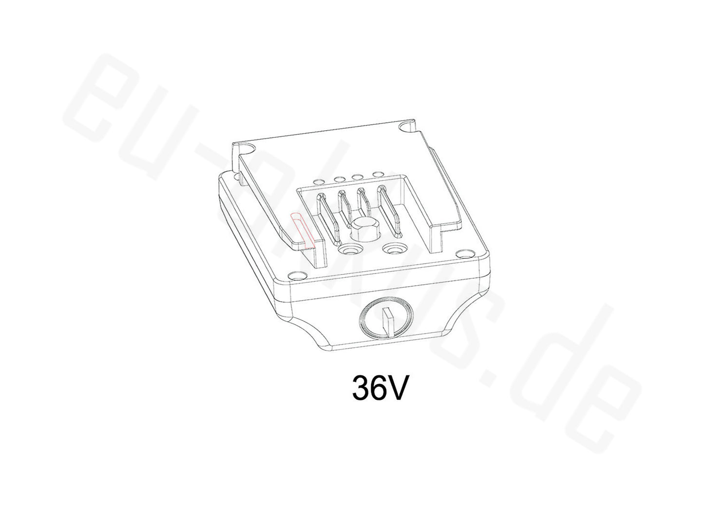 Multi-fit Clipping Bracket for PowerSmart 36V ebike Battery LEB36HS91B