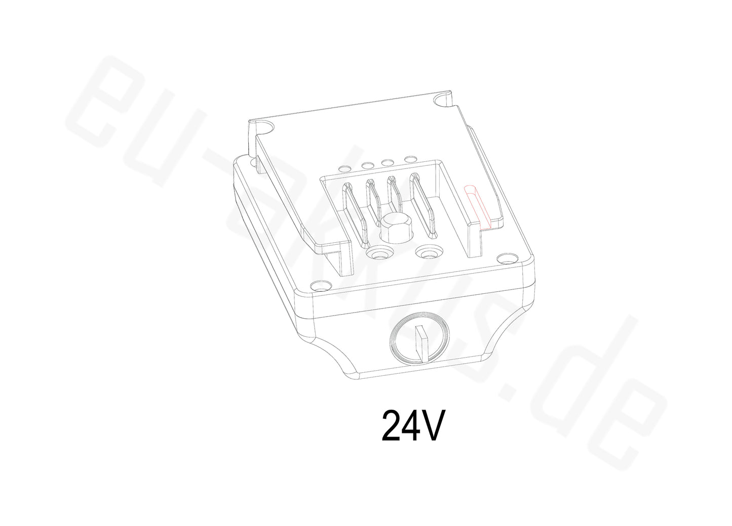 Multi-fit Clipping Bracket for PowerSmart 24V ebike Battery LEB24HS99B