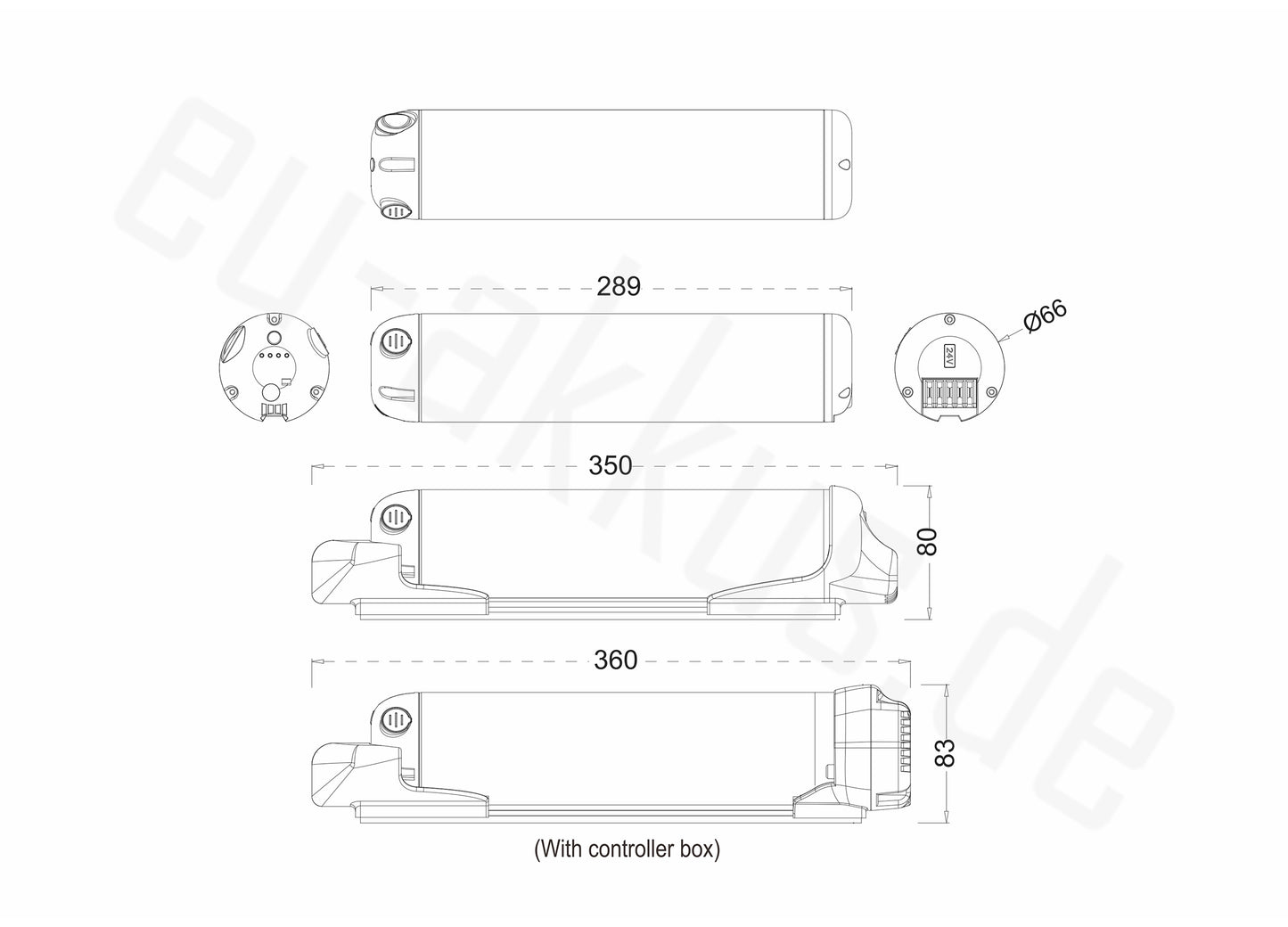 Battery holder for Powersmart ebike Battery LEB36HS31B