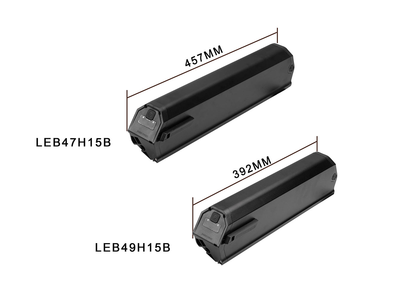 48V 13Ah/624Wh Battery for e-JOE GADIS Long Range Comfort Cruiser, LLobe Voga Bianco