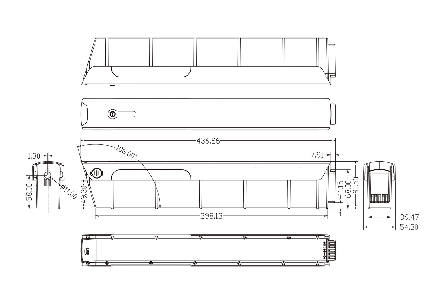 36V 11.6Ah/417.6Wh Battery for Pininfarina E-Voluzione NuVinci