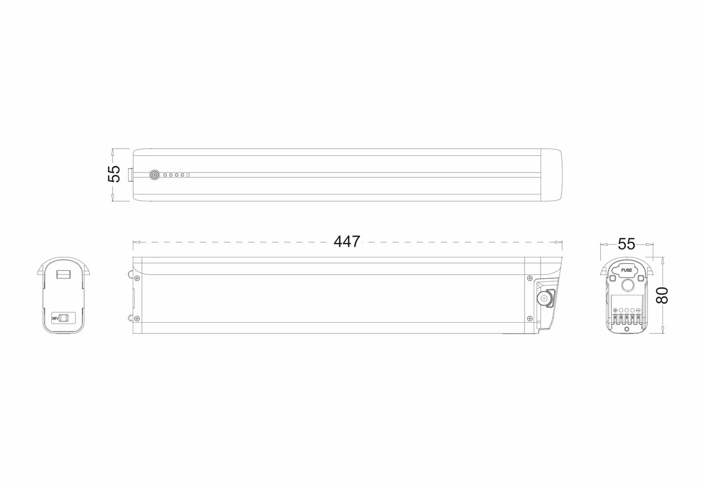 36V EBike-Akku für Saxonette, Crussis, STRØM Citybike City E-Bike, Allegro Comfort Plus 03