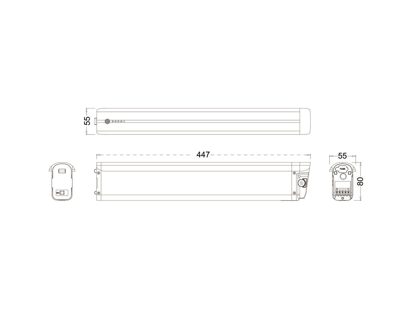 Batterie de vélo électrique Li-Ion 36 V - 14 Ah/504 Wh, remplacement pour STRØM Citybike City M / City W, ENTIÈREMENT INTÉGRÉE