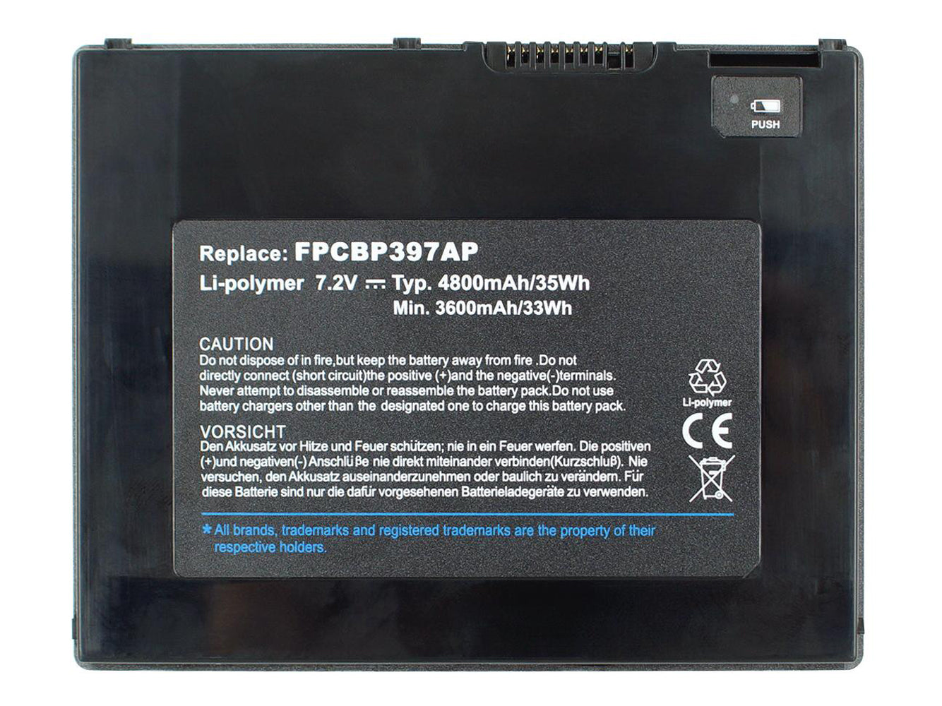 Laptop Battery Replacement for FUJITSU Stylistic Q572, Stylistic Q572-W7D-001, Stylistic Q572-W8-001, Stylistic Q572/G