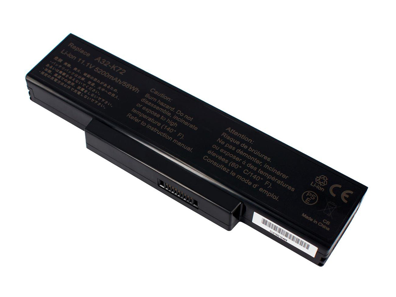 Laptop Battery Replacement for ASUS A72, A72D, A72DR, A72F, A72J, A72JK, A72JR