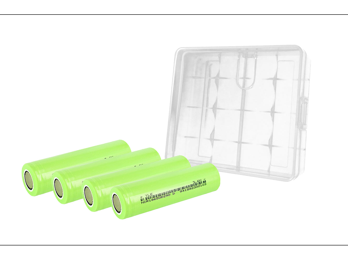 4x 2900mAh 18650 Rechargeable Battery Cells