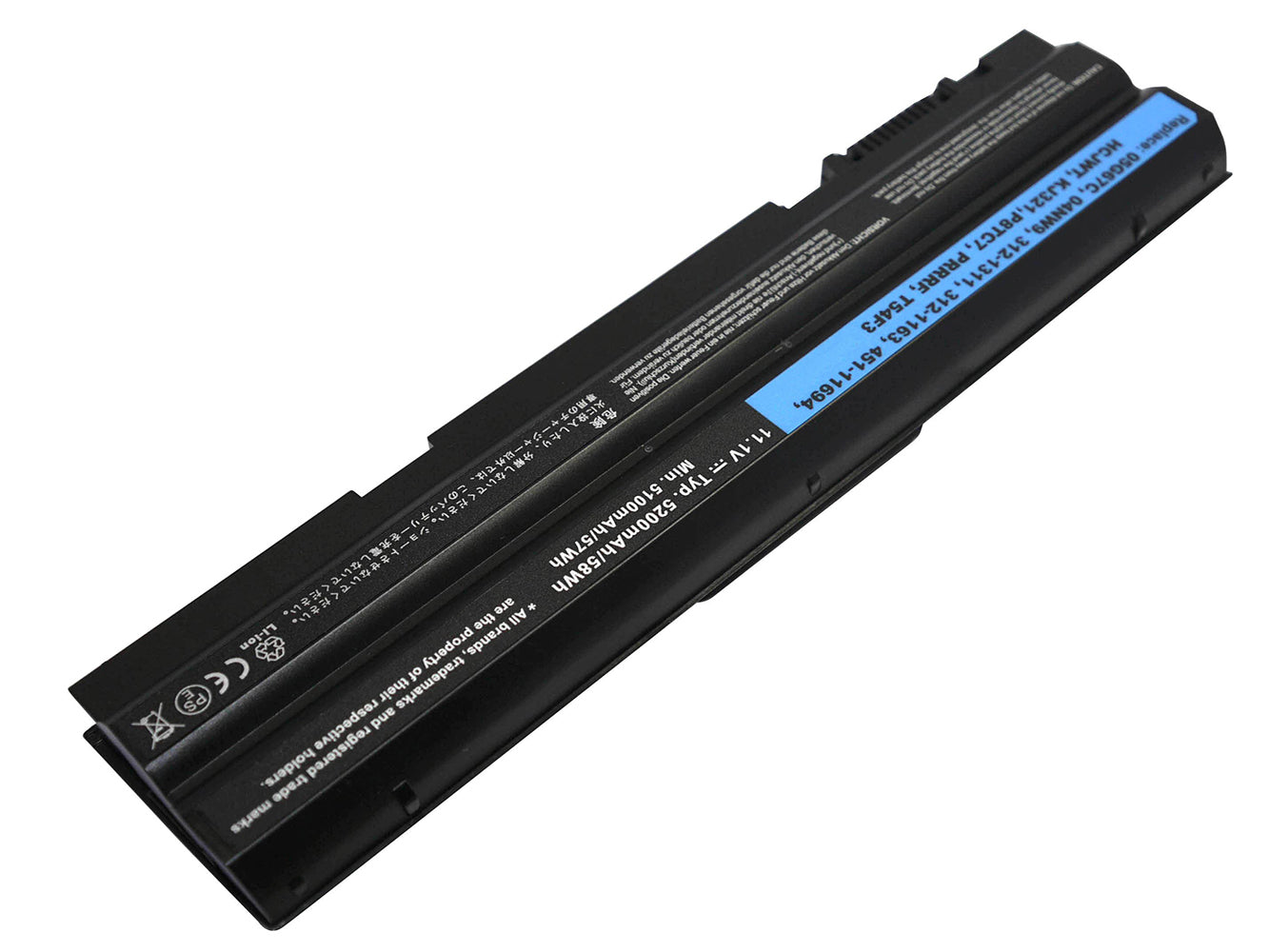 Laptop Battery Replacement for Dell E5420 N-Series, E6430, E6430 ATG, E6530, Inspiron 14R (5420), Inspiron 14R (7420), Inspiron 15R (5520), Inspiron 15R (7520), Inspiron 17R (5720)