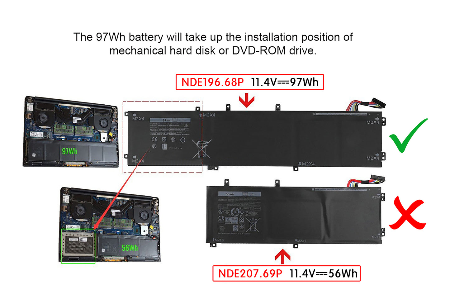 Laptop Battery Replacement for Dell Inspiron 7590, Inspiron 7591