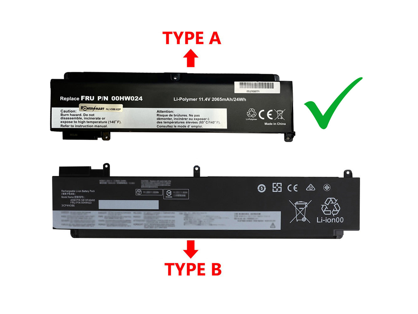 Laptop Battery Replacement for LENOVO ThinkPad T470s - 20HF, ThinkPad T470s - 20HG